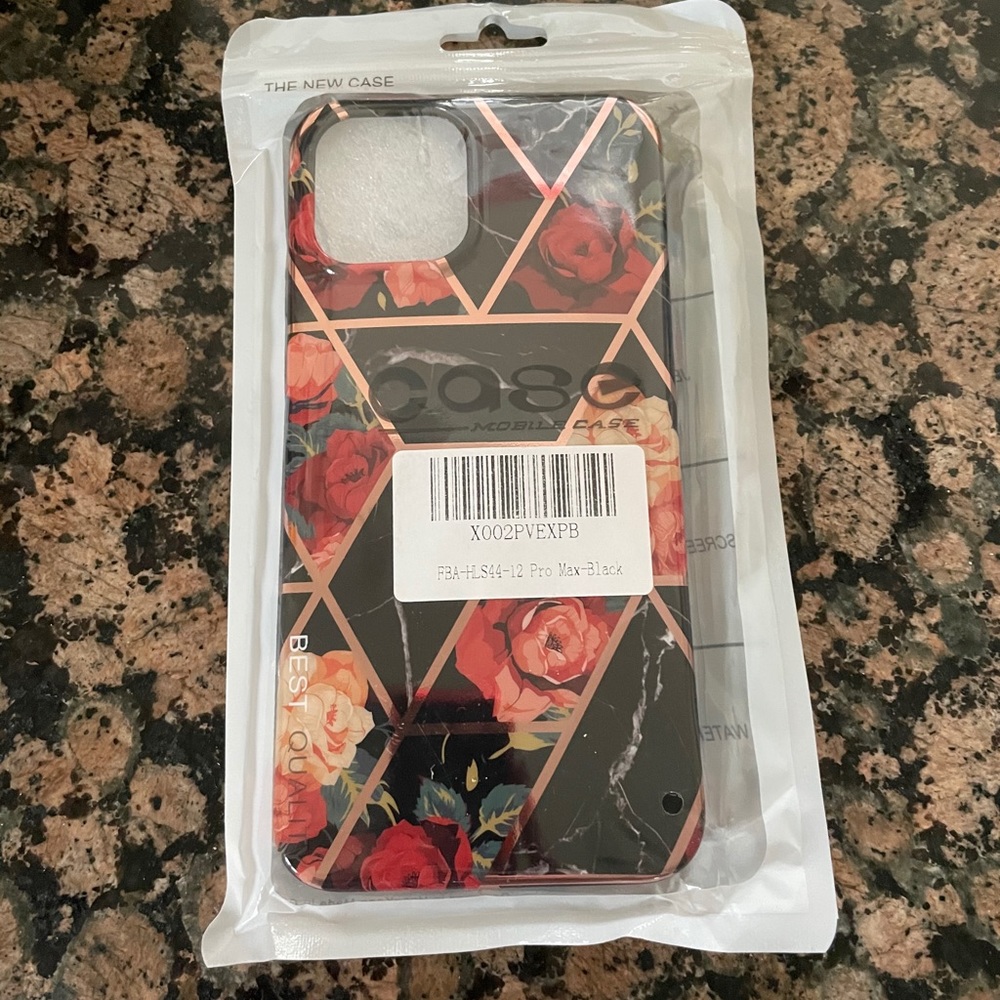 iPhone 12 pro max case. Rose and marble
